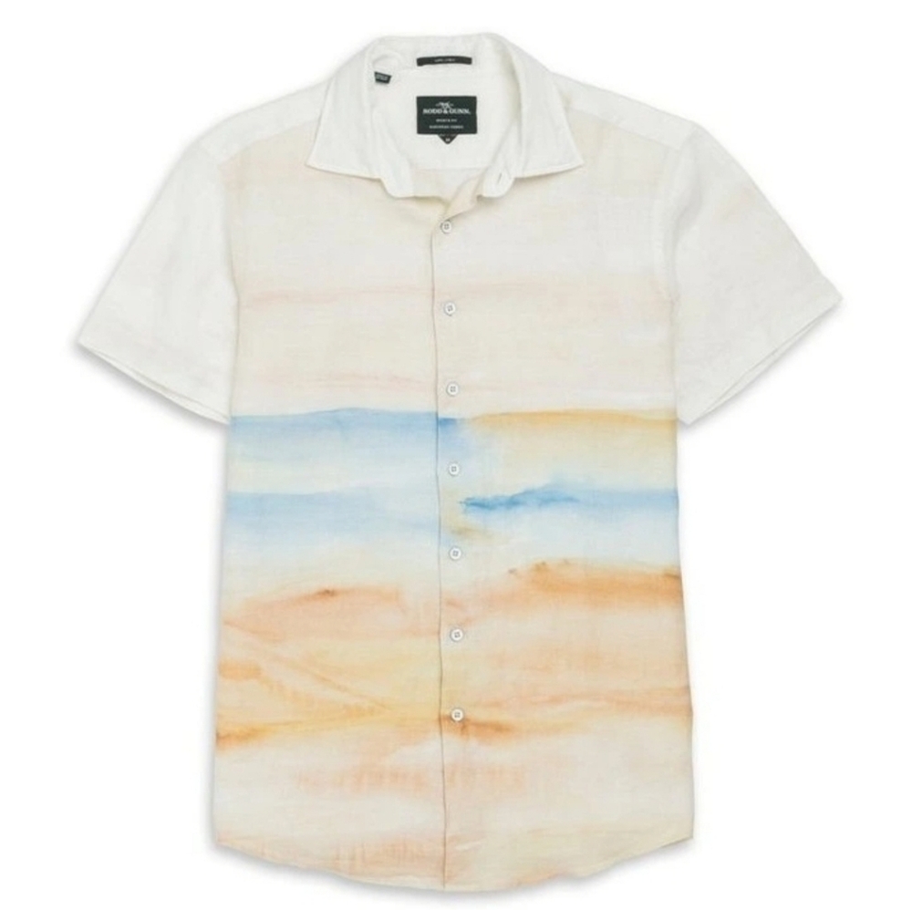 Rodd & Gunn Pacific Bay Sports Fit Shirt 100% Linen.‎ Size XL